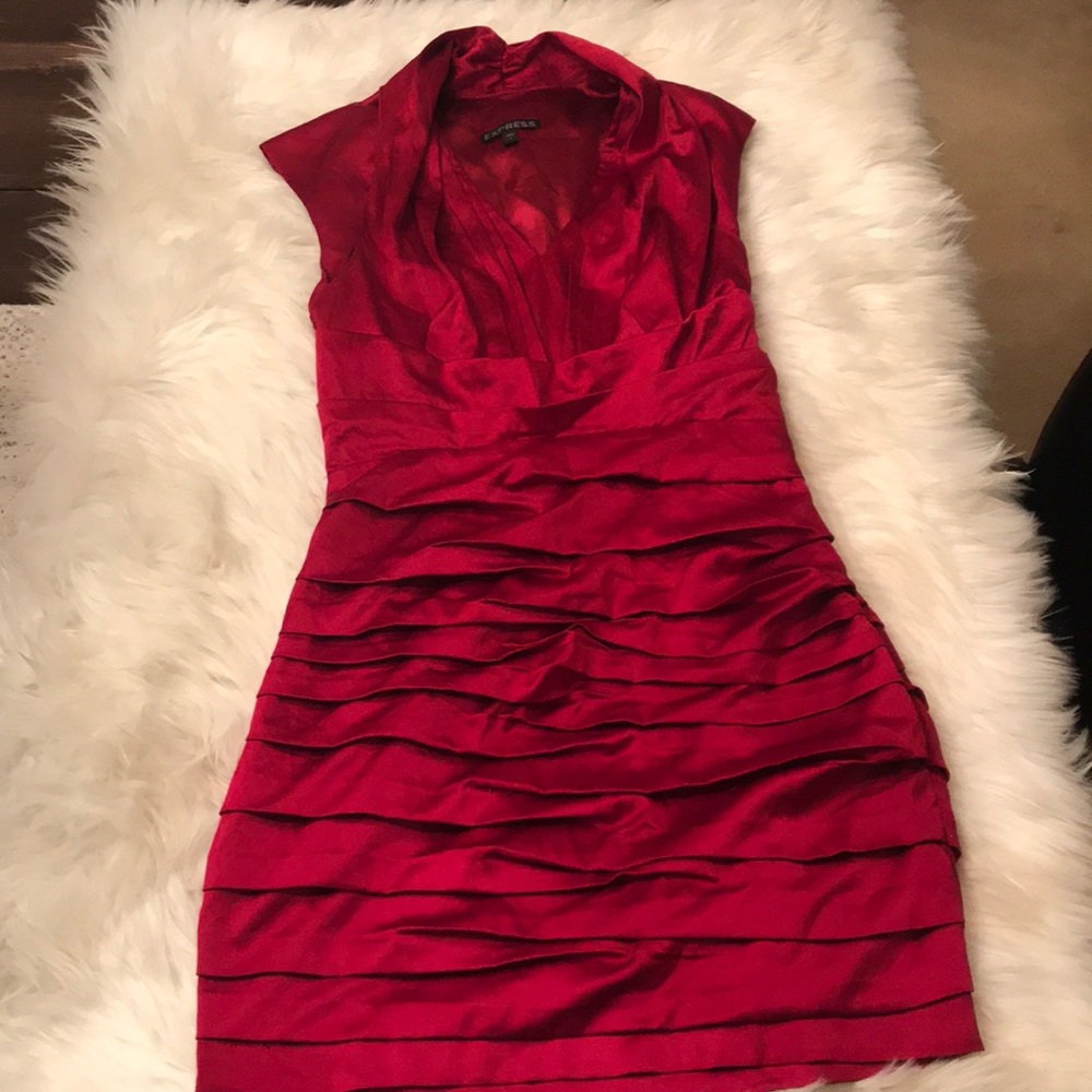 Express satin semi formal dress
